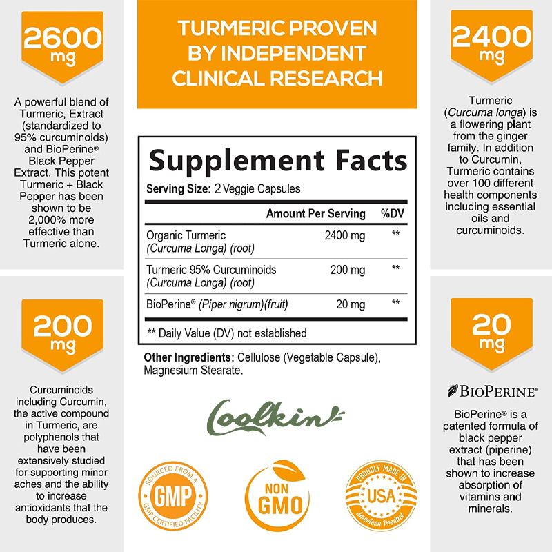 Kurkumina w kapsułkach, natura – Turmeric Curcumin Capsule recenzja i cena
